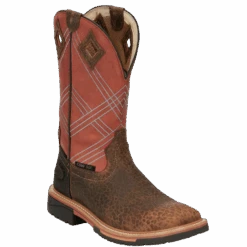 Justin® Men's Dalhart Orange Nano Square Toe Work Boots SE4218