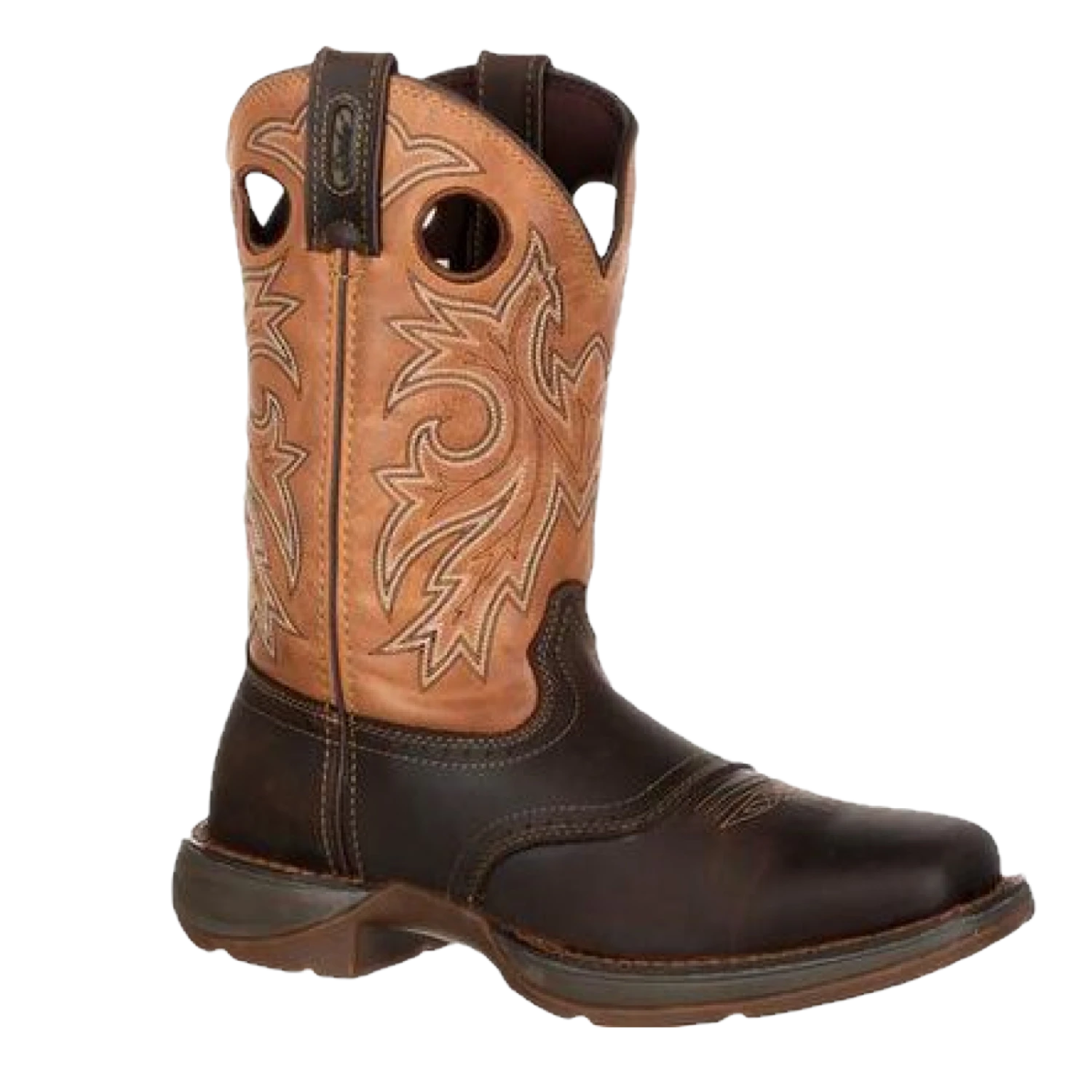 Durango® Men's Western 11" Brown & Tan Saddle Square Toe Boots DB4442 1 Durango® Men's Western 11" Brown & Tan Saddle Square Toe Boots DB4442