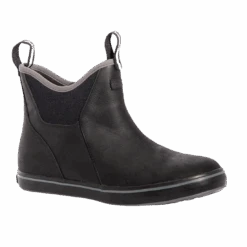 XTRATUF Men's Leather Ankle Black Deck Boot XAL-000