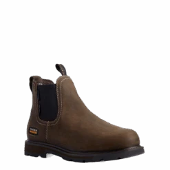 Ariat® Men's Groundbreaker Chelsea H20 CSA Dark Brown Work Boots 10032457