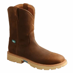 Twisted X Men's 10 Inch Distressed Saddle Round Nano Toe Boots MXCNWM1