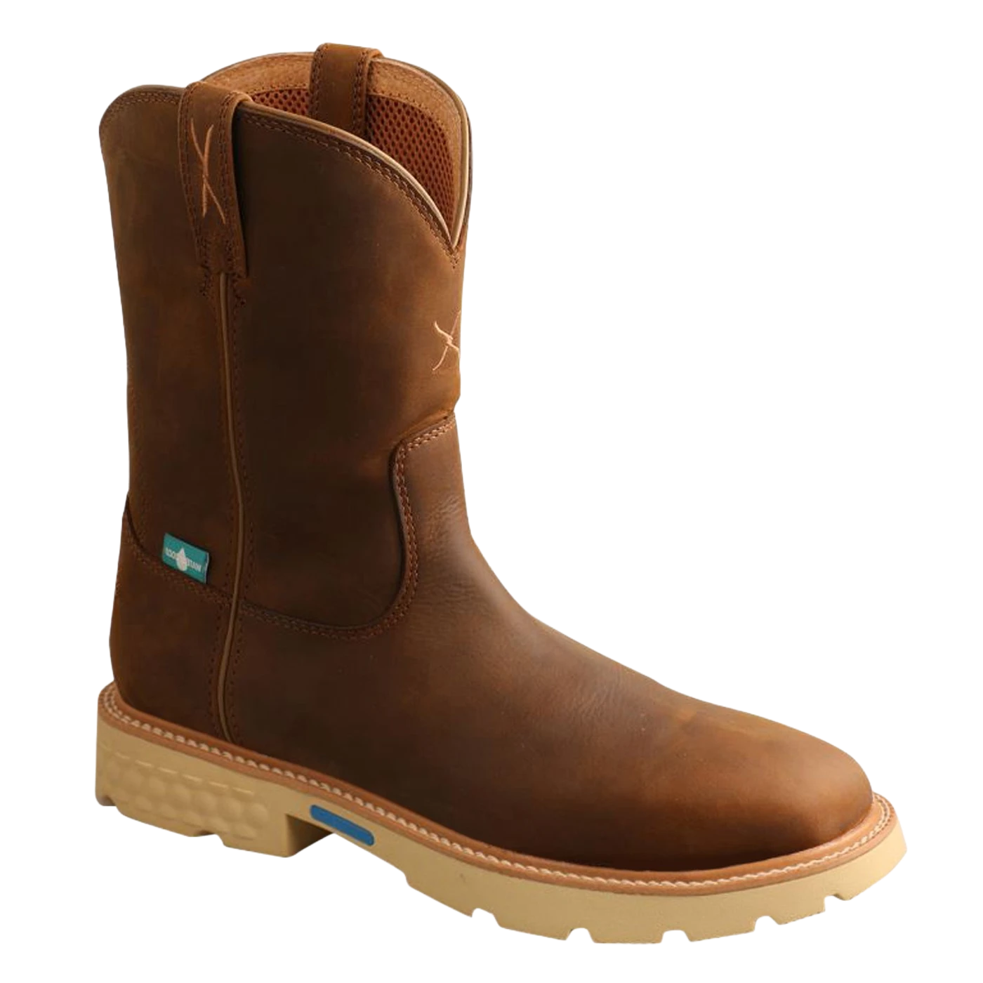 Twisted X Men's 10 Inch Distressed Saddle Round Nano Toe Boots MXCNWM1 1 Twisted X Men's 10 Inch Distressed Saddle Round Nano Toe Boots MXCNWM1