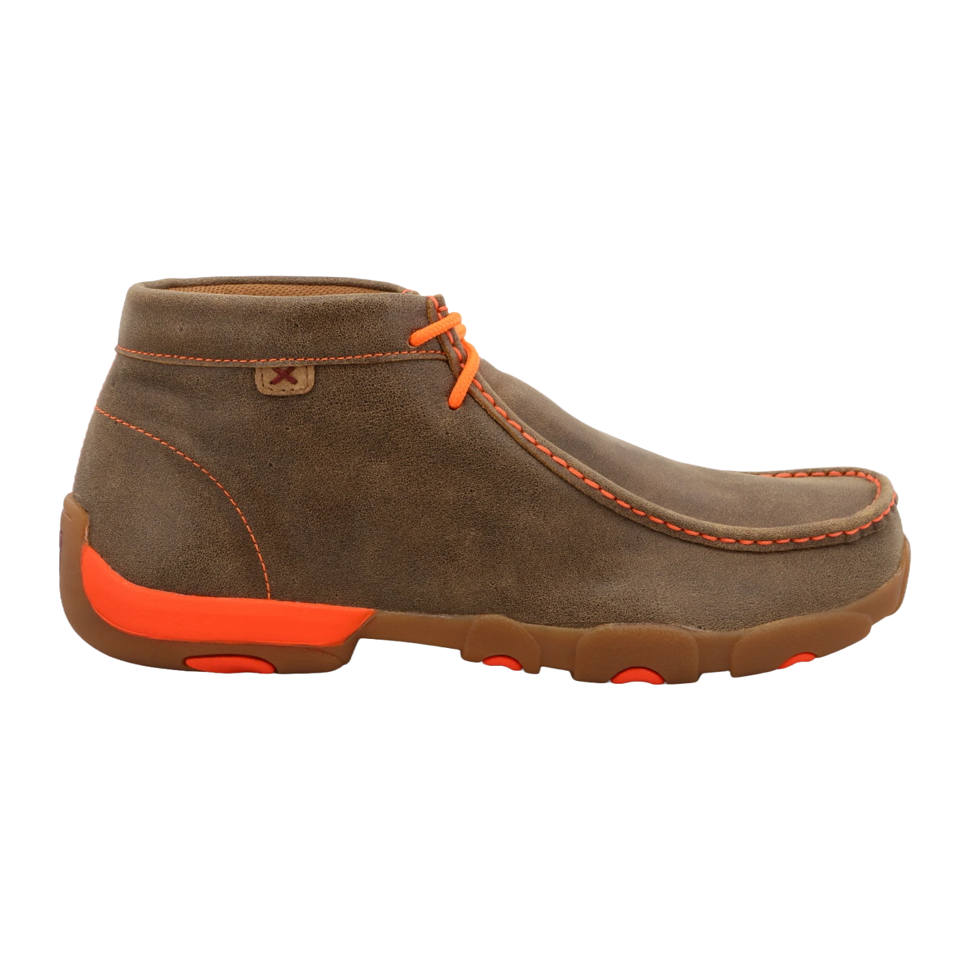 Twisted X Men's Neon Orange Brown Bomber Driving Mocs MDM0019 2 Twisted X Men's Neon Orange Brown Bomber Driving Mocs MDM0019 - Image 2