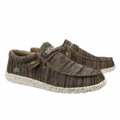 Hey Dude Men's Wally Sox Brown Shoes 110351500