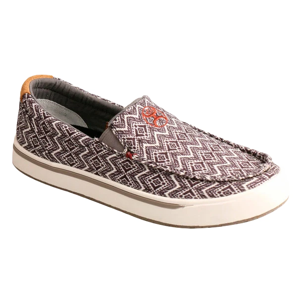 Twisted X® Men's Hooey Slip-On Loper Black & White Shoes MHYC027 1 Twisted X® Men's Hooey Slip-On Loper Black & White Shoes MHYC027