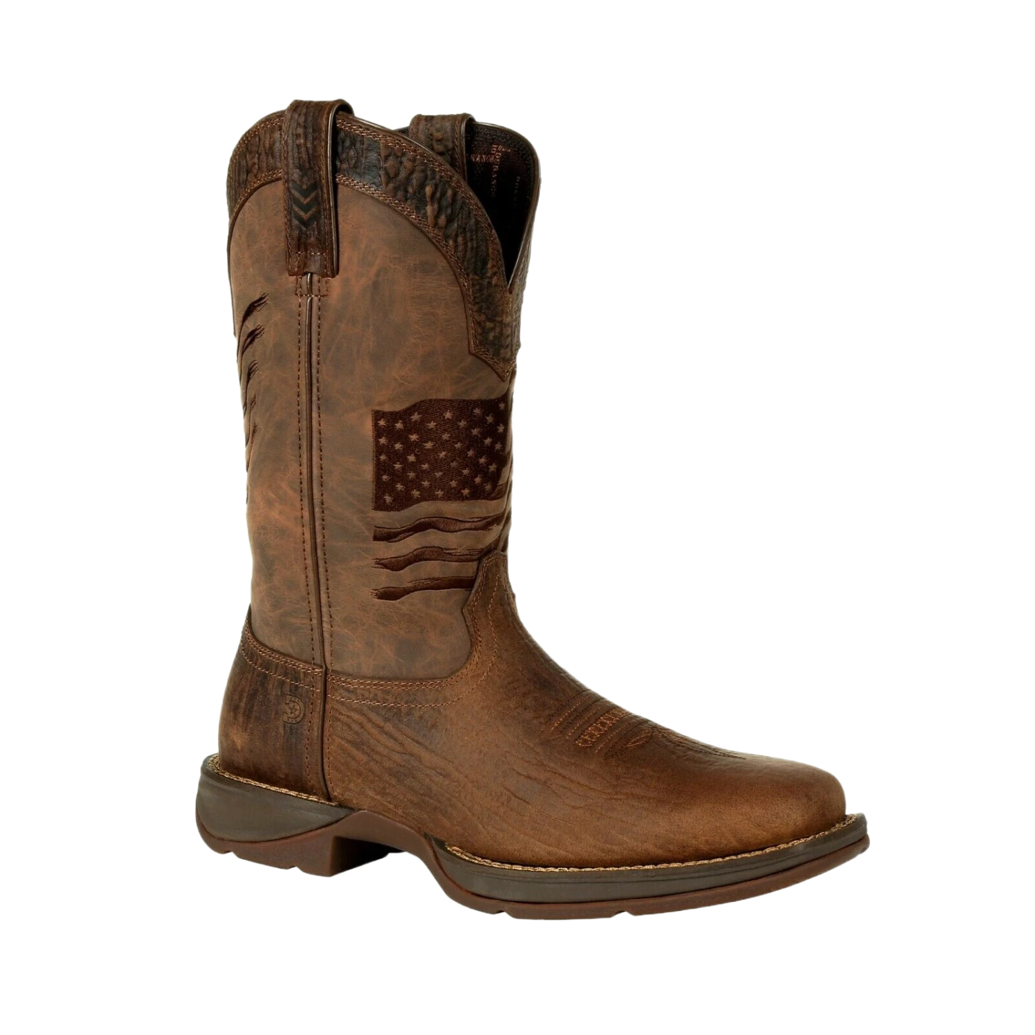 Durango Men's Rebel Brown Distressed Flag Square Toe Boot DDB0314 1 Durango Men's Rebel Brown Distressed Flag Square Toe Boot DDB0314