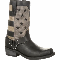 Durango Men's Patriotic Black Faded Flag & Harness Boot DDB0141