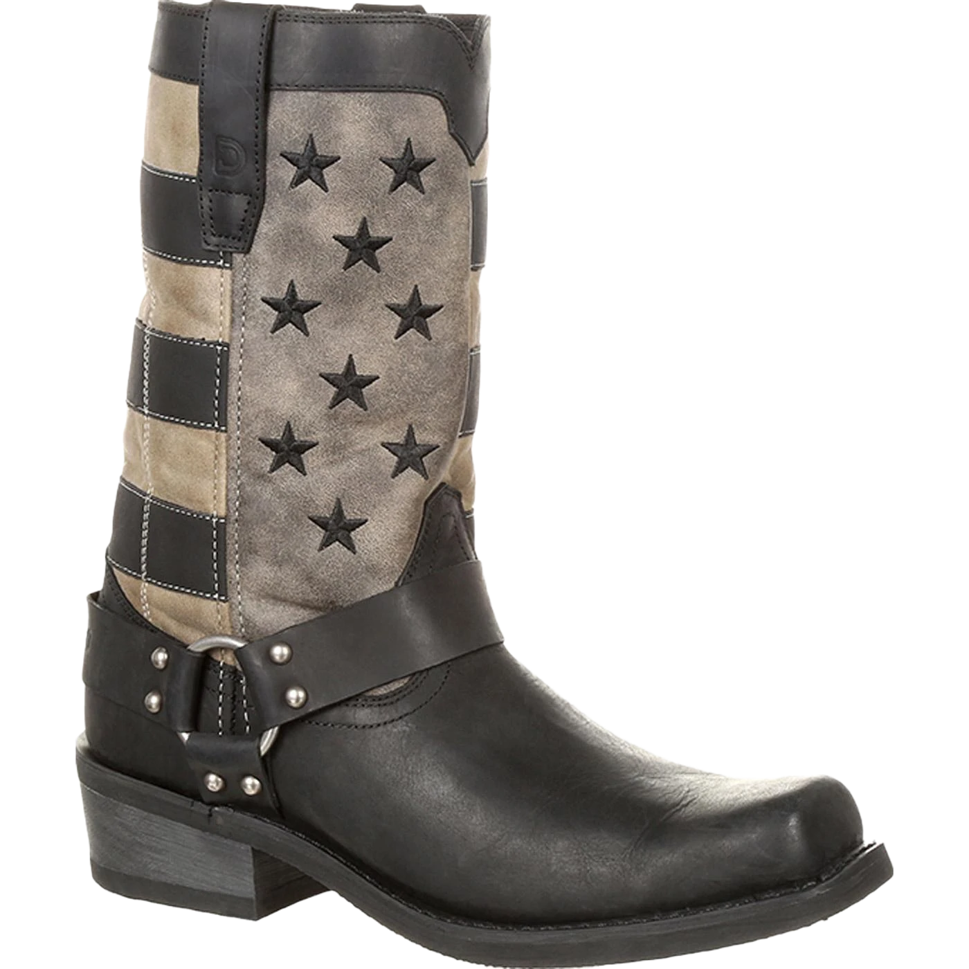 Durango Men's Patriotic Black Faded Flag & Harness Boot DDB0141 1 Durango Men's Patriotic Black Faded Flag & Harness Boot DDB0141