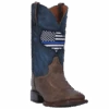 Dan Post Men's Thin Blue Line American Flag Square Toe Boots DP4515