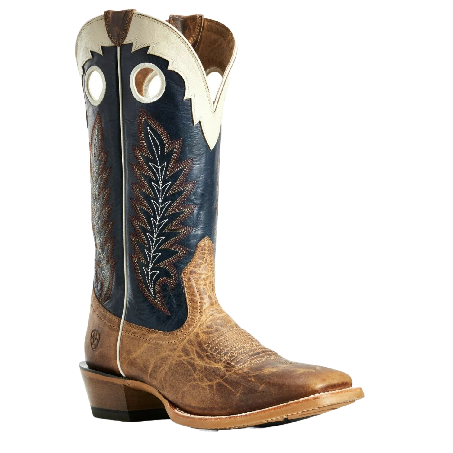 Ariat® Men's Dusted Wheat & Navy Real Deal Boots 10029694 1 Ariat® Men's Dusted Wheat & Navy Real Deal Boots 10029694