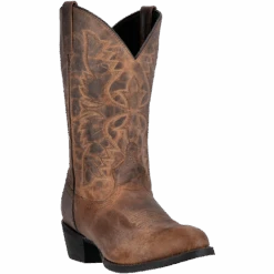 Laredo Men's Birchwood Tan Distressed Round Toe Boots 68452