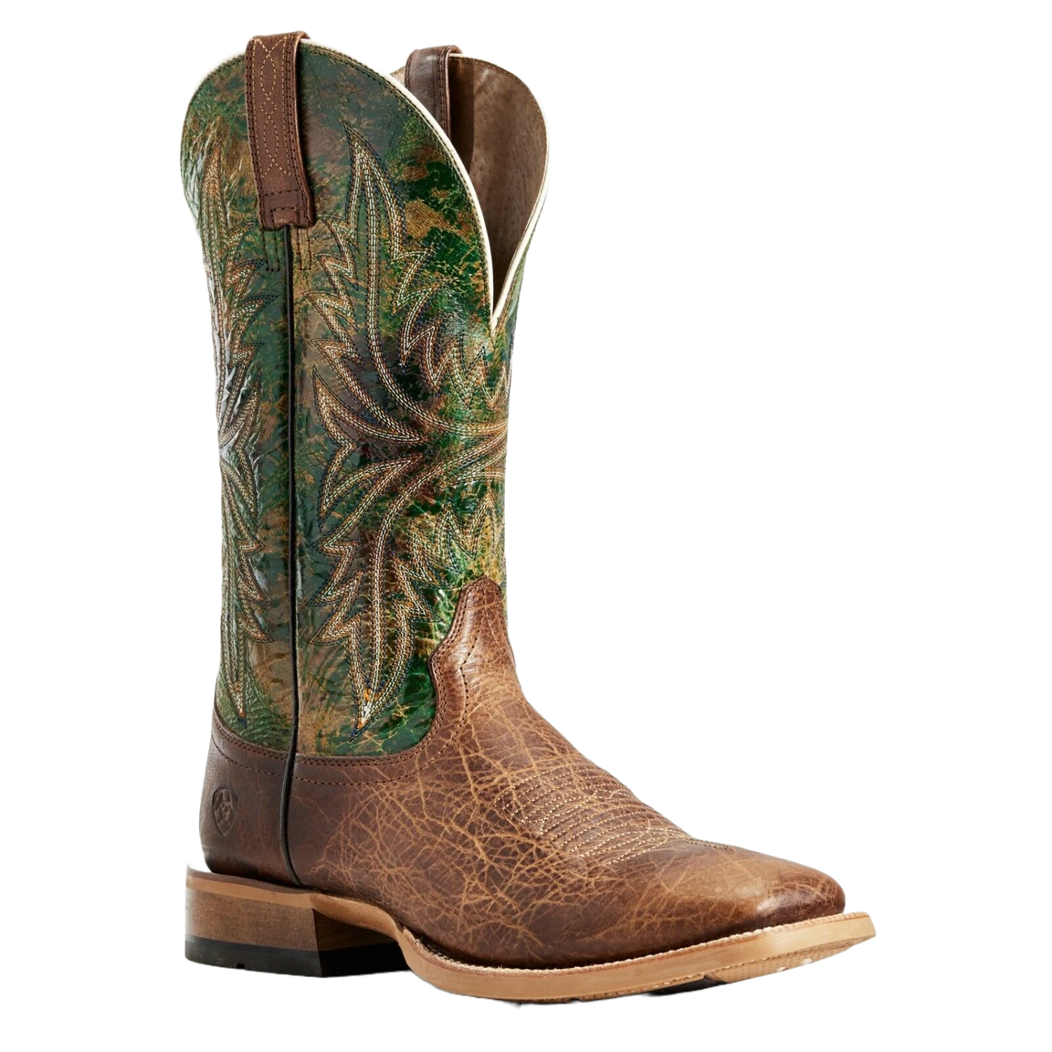 Ariat® Men's Cowhand Toffee Brown Moss Green Square Toe Boots 10029752 1 Ariat® Men's Cowhand Toffee Brown Moss Green Square Toe Boots 10029752