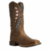 Ariat® Men's Quickdraw VentTEK® Brown Patriotic Flag Boots 10027165