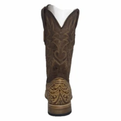 Cowtown® Men's Oryx Hand Floral Tooled Brown Square Toe Boots Q6152 -Ariat Boot Shop Q6152 1
