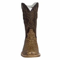 Cowtown® Men's Oryx Hand Floral Tooled Brown Square Toe Boots Q6152 -Ariat Boot Shop Q6152 3