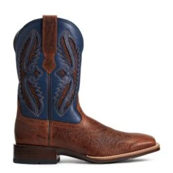 Ariat® Men's VentTEK™ 360° Rowder Tan & Blue Boots 10040238 7 Ariat® Men's VentTEK™ 360° Rowder Tan & Blue Boots 10040238 -Ariat Boot Shop S22 MNS WEST 10040238 side