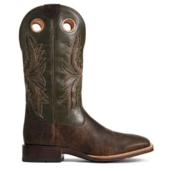 Ariat® Men's Toughy VentTek 360° Herd Brown/Leaf Green Boots 10040239 -Ariat Boot Shop S22 MNS WEST 10040239 side