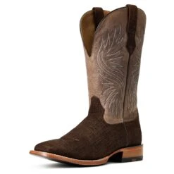 Ariat Men's Circuit Rockridge Dark Coffee & Conch Tan Boots 10040241 -Ariat Boot Shop S22 MNS WEST 10040241 3 4 front