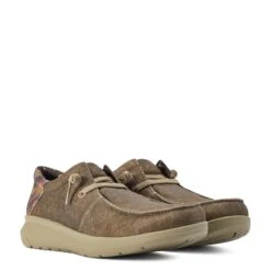 Ariat Men's Hilo Stretch Lace Dark Tan & Rust Aztec Shoe 10040445 -Ariat Boot Shop S22 MNS WEST 10040445 pair