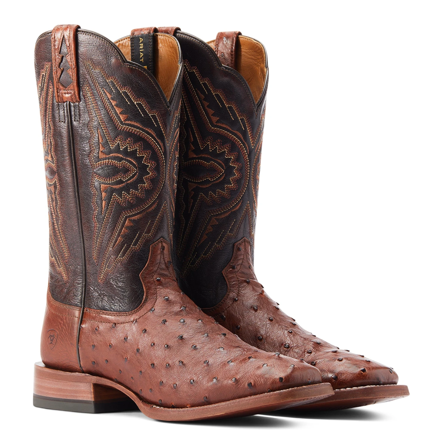 Ariat Men's Broncy Cinnamon Full QuillDark Auburn Western Boots 10044576 7 Ariat Men's Broncy Cinnamon Full QuillDark Auburn Western Boots 10044576 - Image 7