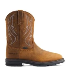 Ariat Men's Sierra Shock Shield® Brown Wide Square Toe Boots 10044545 -Ariat Boot Shop S23 MNS WORK 10044545 side1