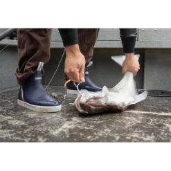 XTRATUF Men's Wheelhouse 6" Navy Rubber Ankle Deck Boots XMW-201 -Ariat Boot Shop XMW 201 lifestyle