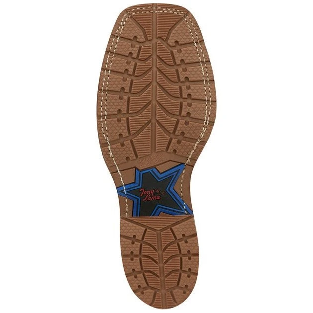 Tony Lama Men's Bowie Taupe Brown Elephant Print Leather Boots XT5103 3 Tony Lama Men's Bowie Taupe Brown Elephant Print Leather Boots XT5103 - Image 3