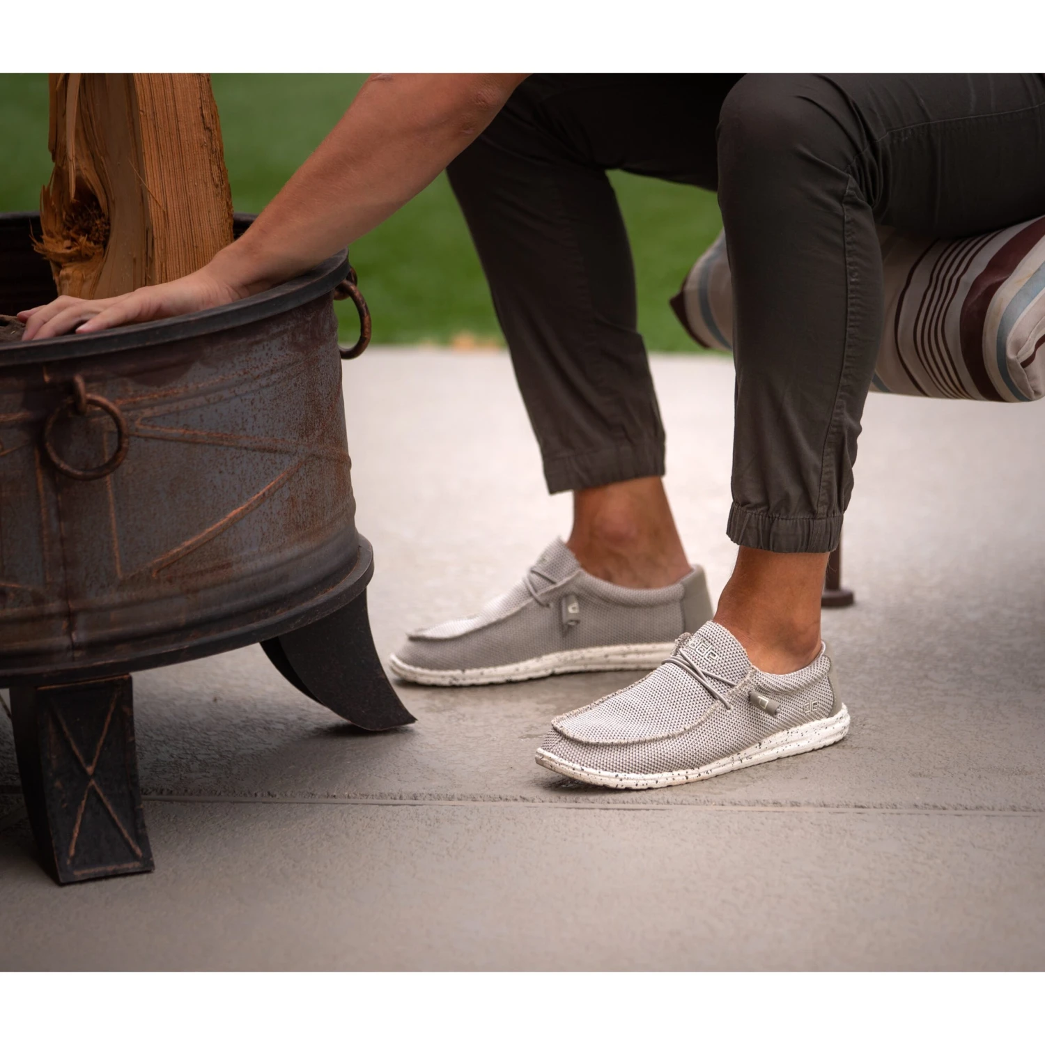 Hey Dude Men's Wally Sox Ash Shoes 110353500 6 Hey Dude Men's Wally Sox Ash Shoes 110353500 - Image 6