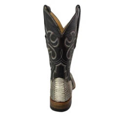 Cowtown Men's Natural Cobra Black Square Toe Boots Q807 -Ariat Boot Shop q8072222222 2